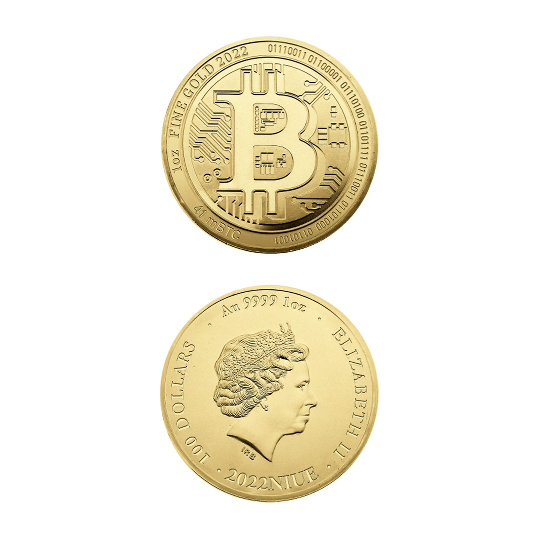 Pièce Bitcoin 1 Once Or - GoldUnion