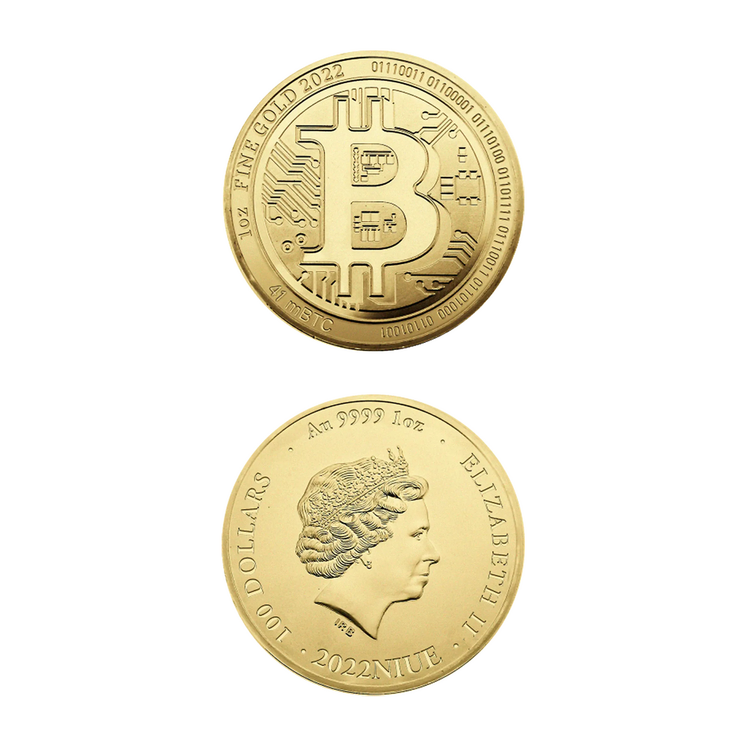 Pièce Bitcoin 1 Once Or