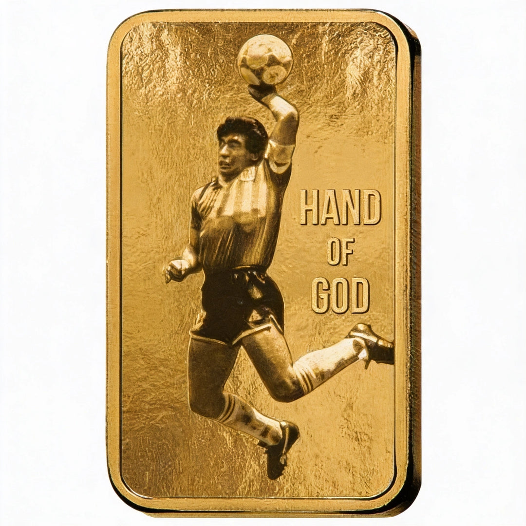 Lingotin d'or 1g - Diego Maradona « Hand of God » - PAMP