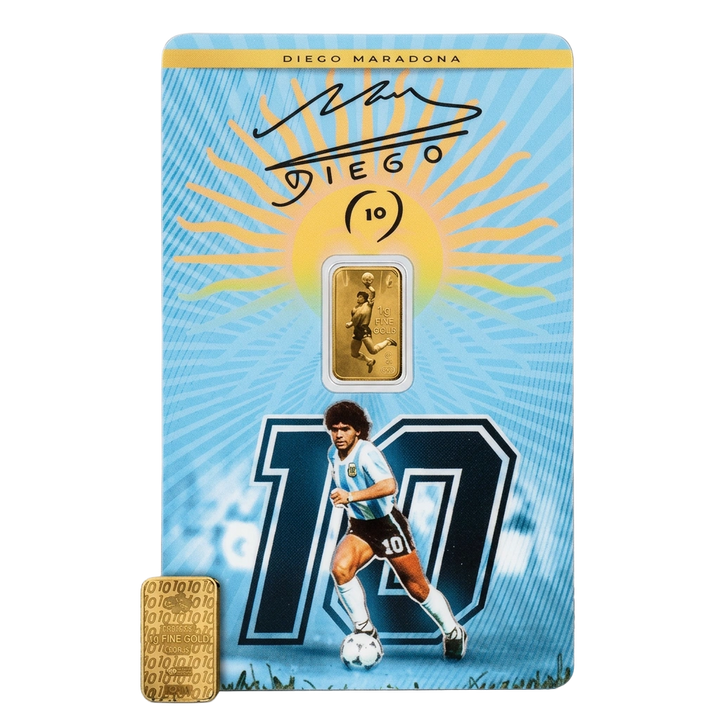 Lingotin d'or 1g - Diego Maradona « Hand of God » - PAMP