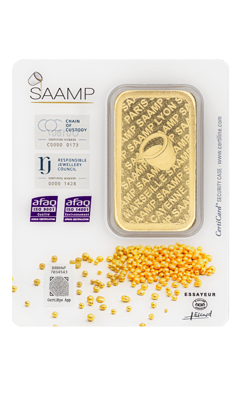 Lingotin d'or 100g - SAAMP - GoldUnion