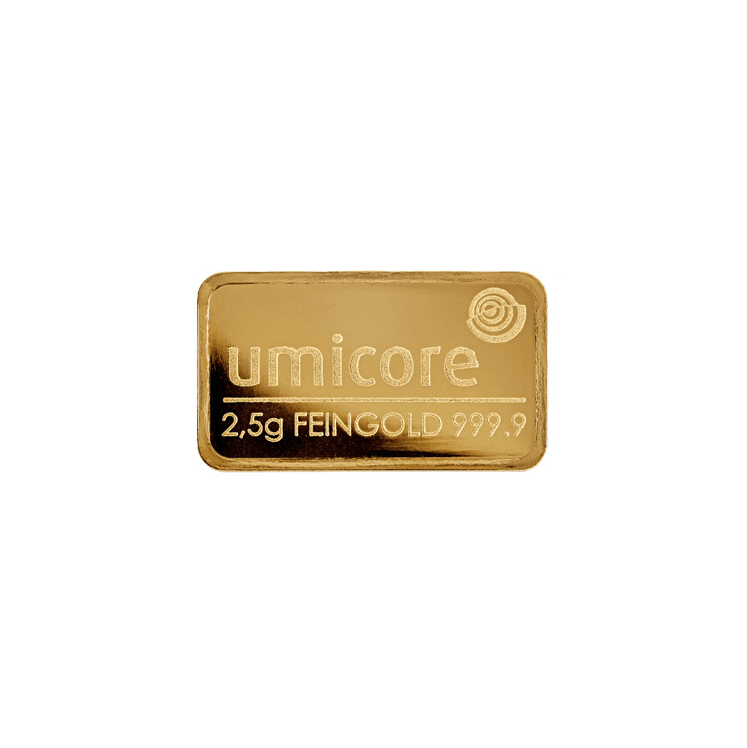 Lingotin d'or 2,5g - LBMA - GoldUnion