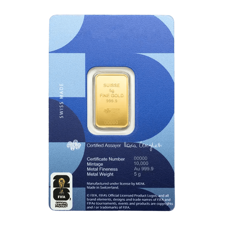 Lingotin d'or 5g - Coupe du Monde FIFA 2026 - PAMP - GoldUnion