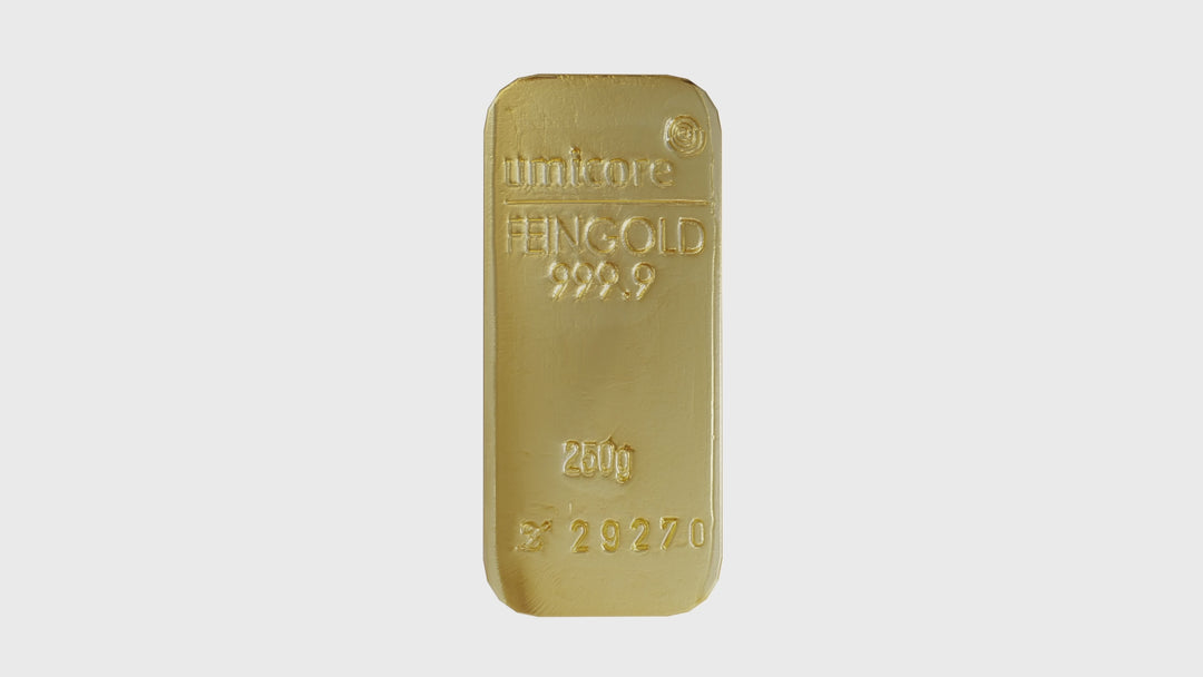 Lingotin d'or 250g - LBMA - Umicore - GoldUnion