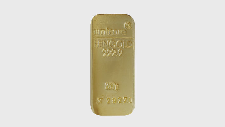 Lingotin d'or 250g - LBMA - Umicore - GoldUnion